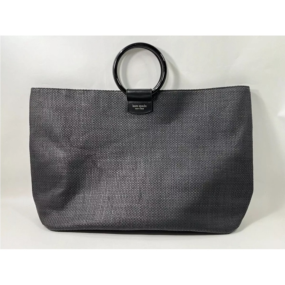 Kate Spade woven tote bag with circle handles